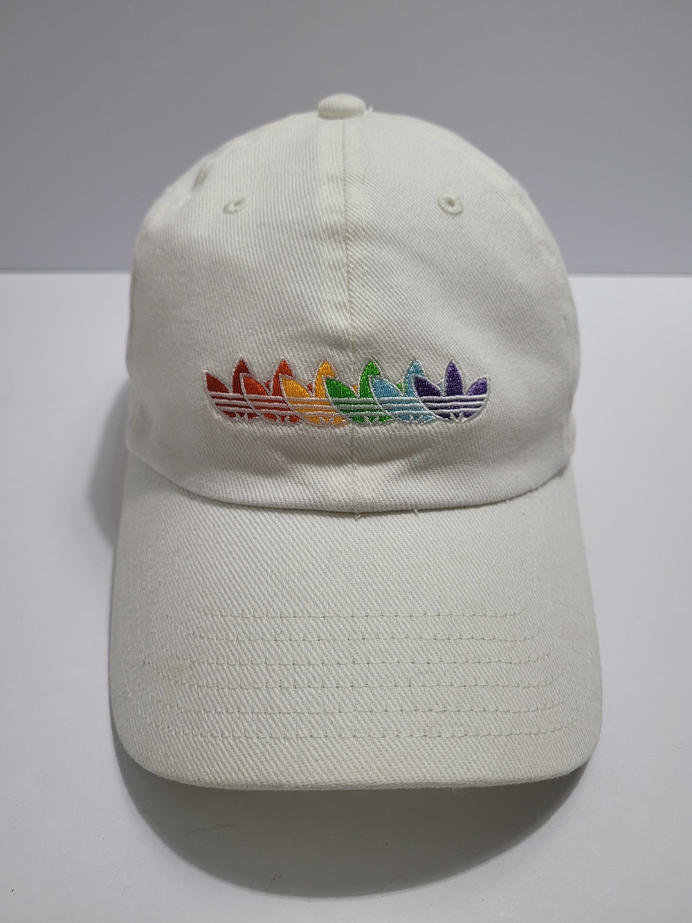 Adidas Love Unites Baseball Cap/Hat with Rainbow Trefoil Embroidery